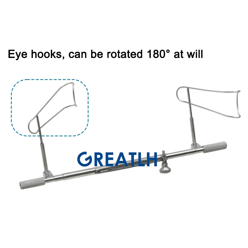 GREATLH Ophthalmic Speculums Wire Eye Opener Speculum Ophthalmic Instrument Eyelid Tools Stainless Steel