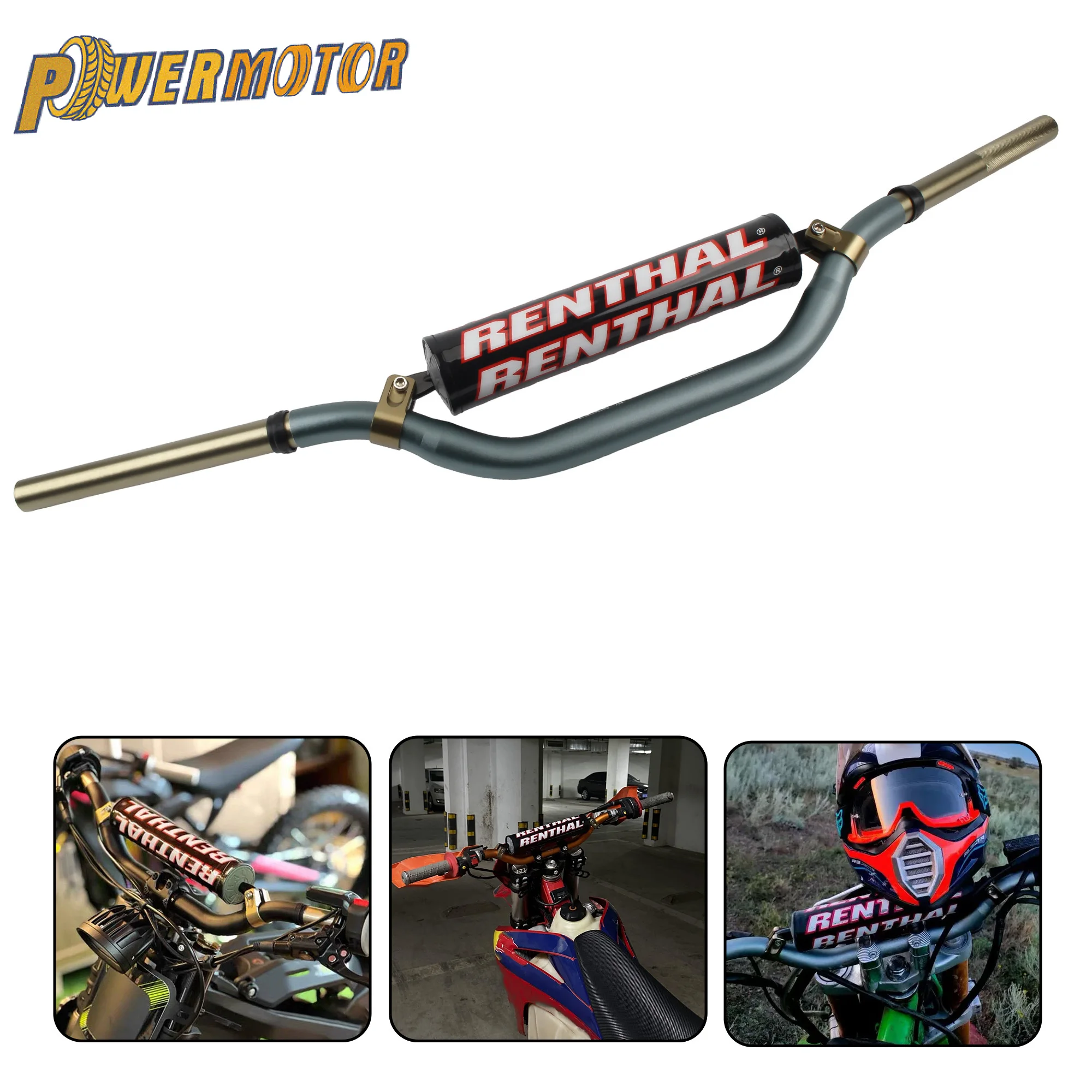 22mm 28mm Universal CNC Double Layer Motorcycle Handlebar For RENTHAL 997 Pit Bike For KTM Husqvarna Yamaha  Honda CRF KLX YZF
