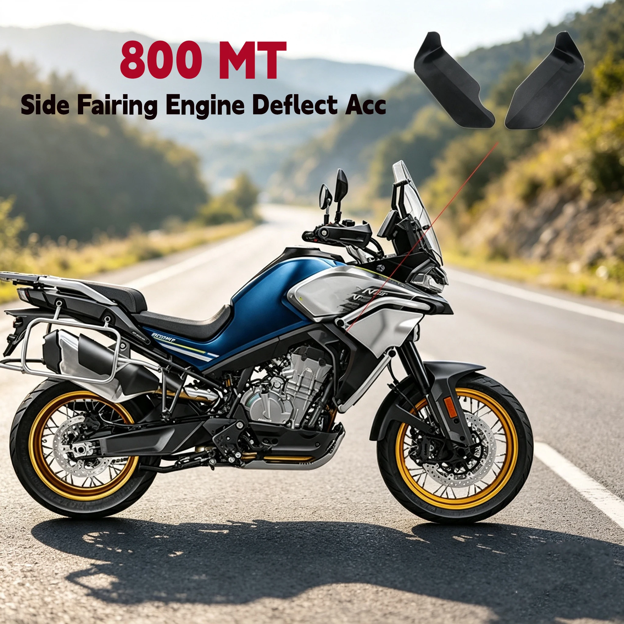 800MT 800MT 800MT For CFMOTO 800MT Motorcycle Radiator Airflow Air Deflectors Heat Deflector Side Fairing Engine Deflect Acc