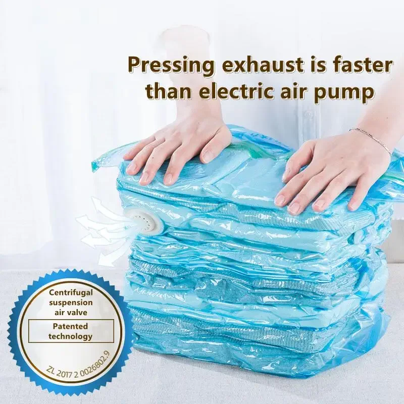 3-5PCS Vacuum Bags No Need Pump Large Plastic Storage Bags For Clothes blankets Compression Empty Bag Covers Travel Accessories