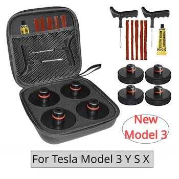 Lift Pad for Tesla Model 3 + Rubber Winch Lift Pad Adapter Tool Car Tire Repair Tool Model 3 Y S X New Model3 Yayla 2024