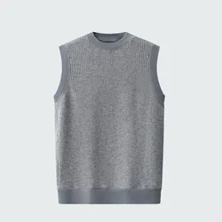Chaleco de punto para hombre, Jersey suelto, parte inferior, suéter