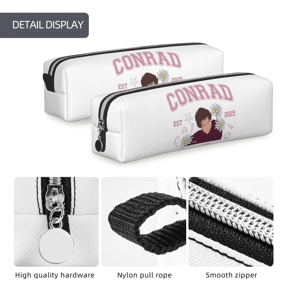 مقلمة كونراد فيشر جميلة في الصيف تحولت أكياس أقلام جميلة للطلاب ذات سعة كبيرة للوازم المدرسية مقلمة بسحاب #5