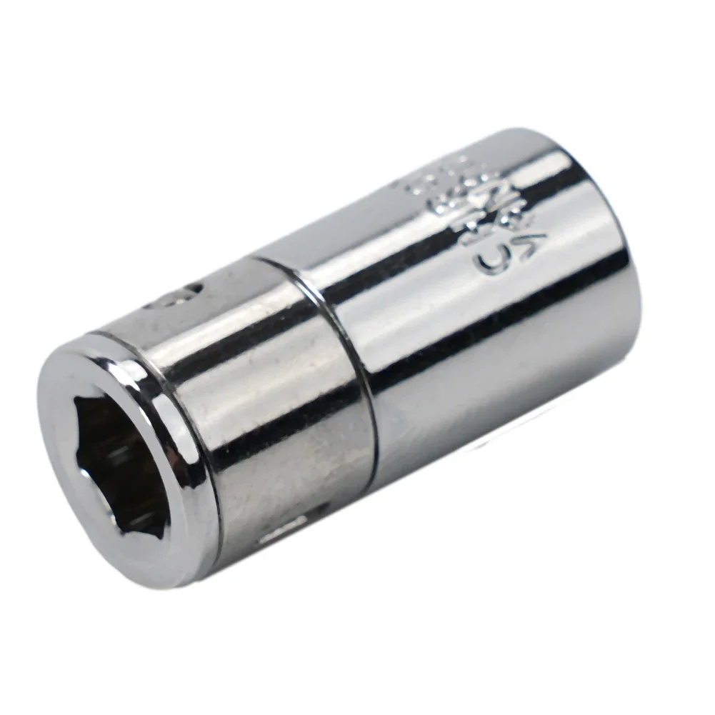 Achieve Precise Results, 1/4 Square Drive to 1/4 Hex Shank Socket Bits Converter, Silver Color, Long lasting Performance