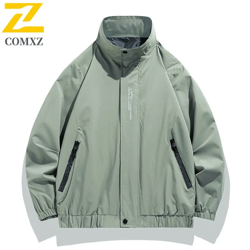 

​Men Outdoor Hiking Jacket Spring Autumn Windproof Waterproof Sport Casual Multiple Pockets Breathable Climbing Fishing Coat