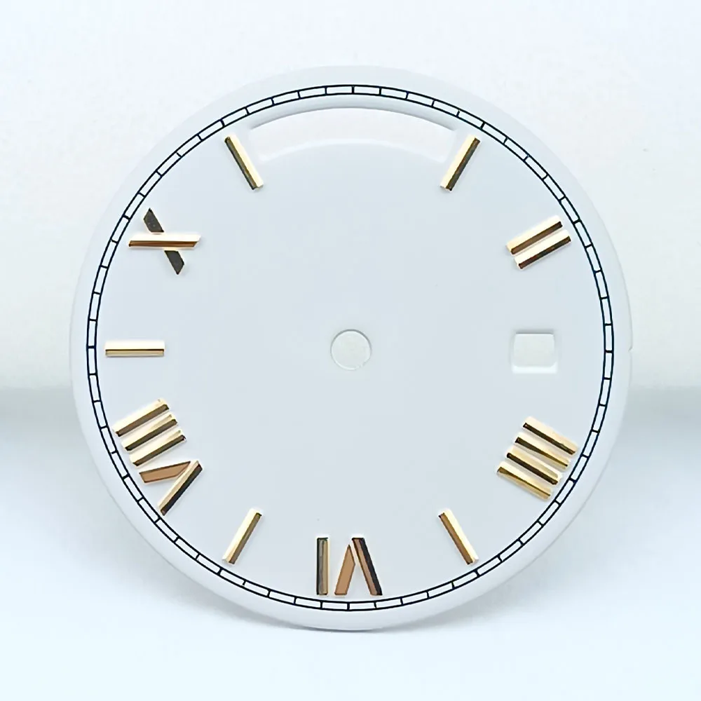 31Mm Wijzerplaat En Wijzers Passen 8285 Beweging Bovenste En Onderste Dubbele Kalender Wijzerplaat Groen Lichtblauw Groen Lichtgevend Horloge Accessoires