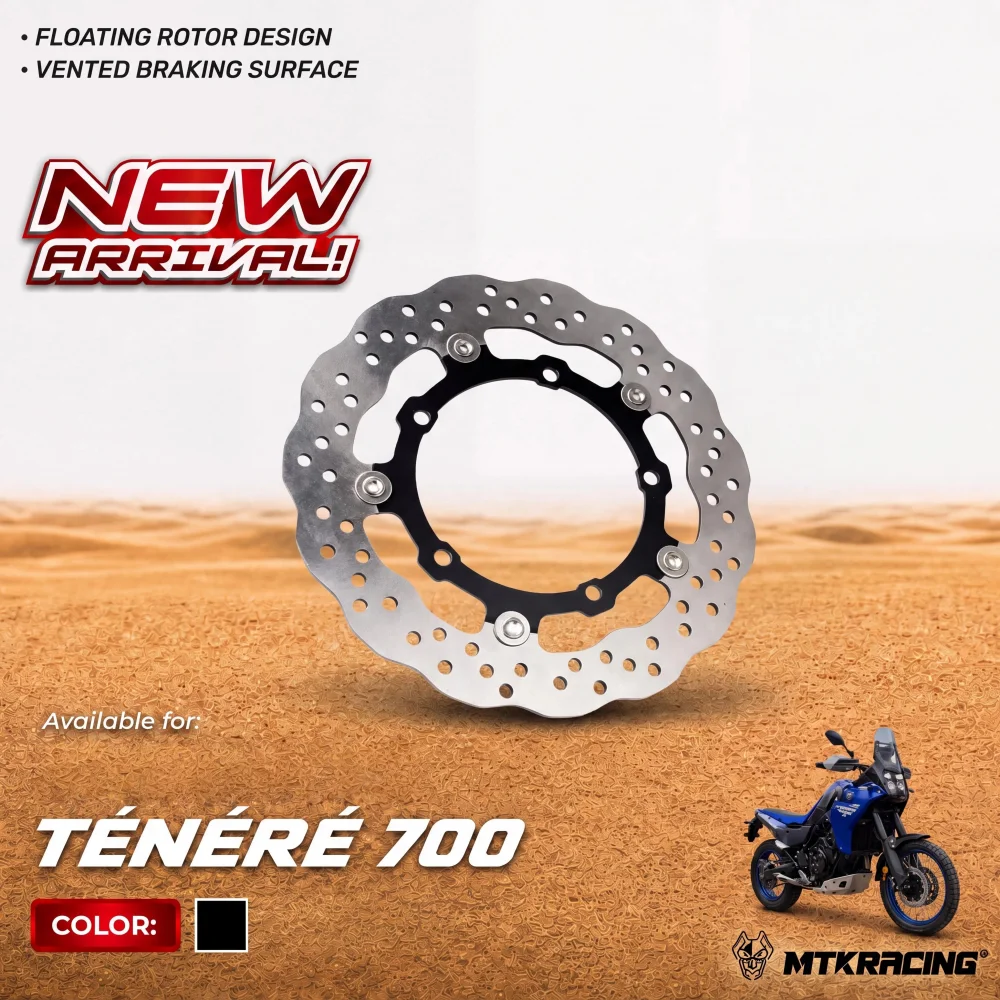 FOR Yamaha Ténéré 700 Tenere 700 XTZ700 2019-2024 Motorcycle Rear Brake Disc Floating Rotor High Performance Replacement Parts
