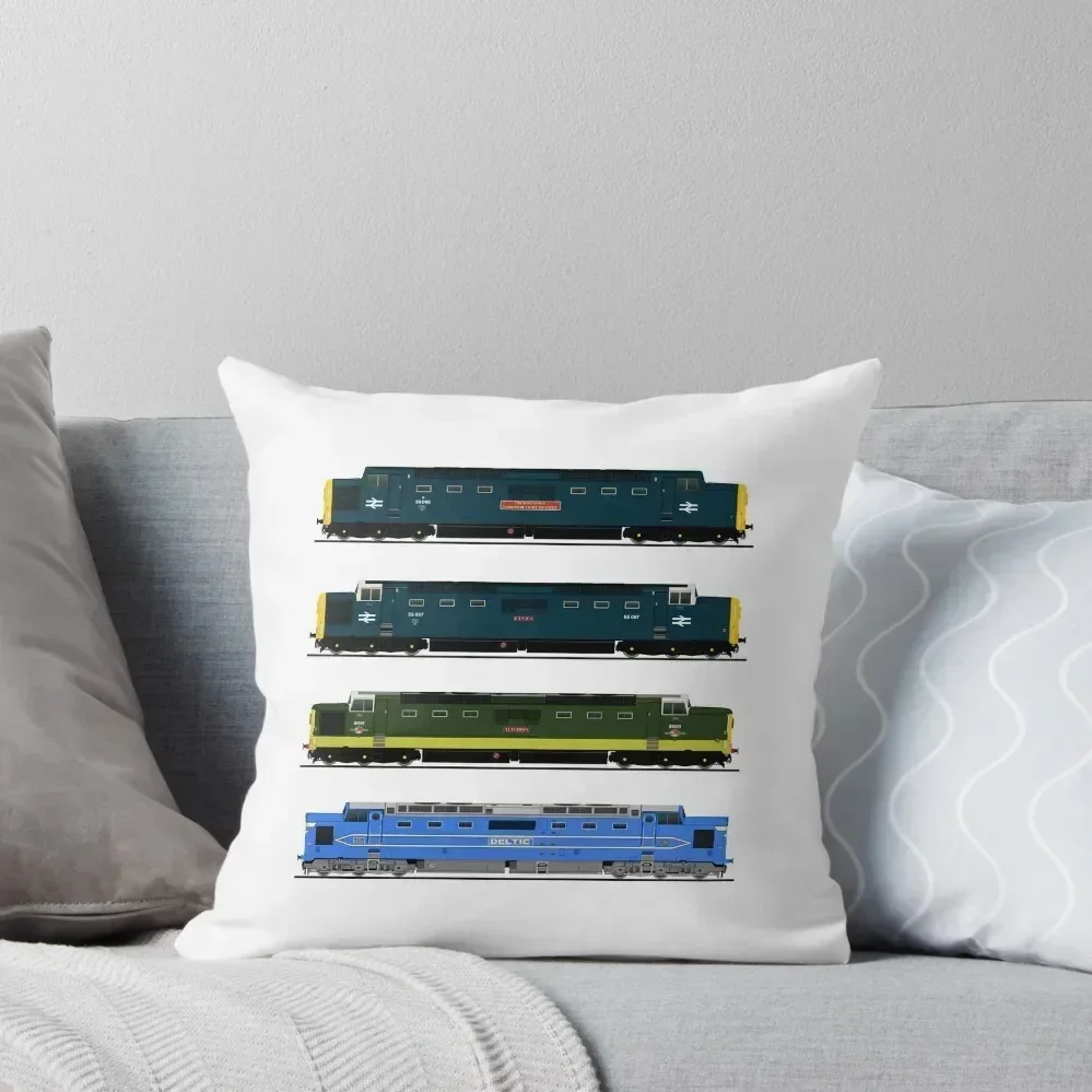 DELTIC LOCOMOTIVES Throw Pillow Pillowcases Sitting Cushion Throw Pillow pillow