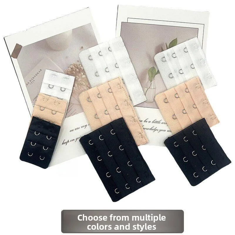 Adjustable Three Row Bra Extender Buckle Seamless Underwear Closure Back Clip Extended Strap Connector for Bra Extension