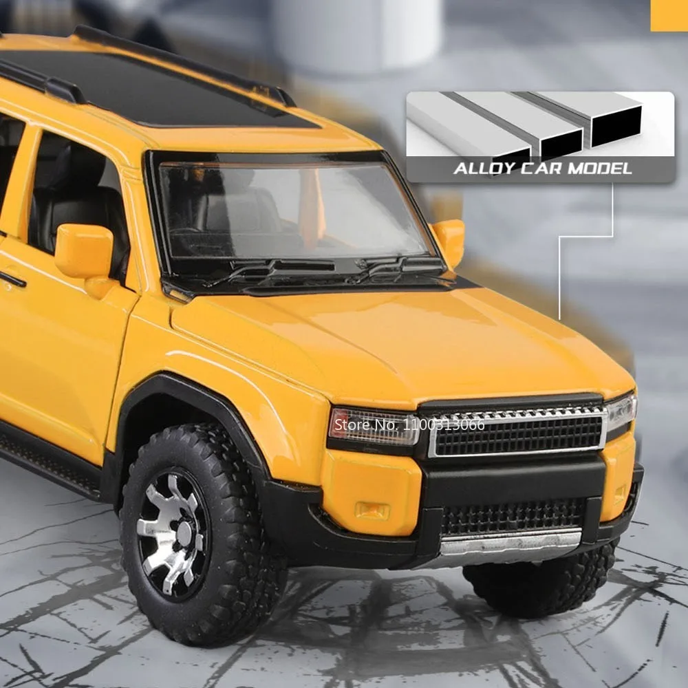 1:32 coches de aleación Prado Land Cruiser, modelo de juguete, rueda extraíble, puertas de vehículos todoterreno en miniatura, SUV abiertos para niños, los mejores regalos