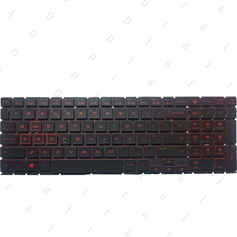 LL keyboard UK RED For HP omen 15-DC 15-DH TPN-Q211 15-dc000 15t-dc000 15-dc0010nr