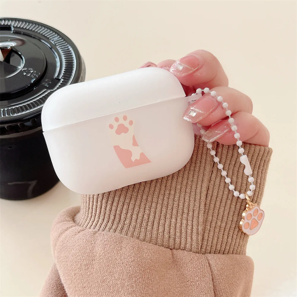 Casing AirPods 1 2 3 Matte kartun lucu, Earphone Bluetooth nirkabel, PENUTUP UNTUK Apple airpods Pro 2nd, casing Funda dengan gantungan kunci