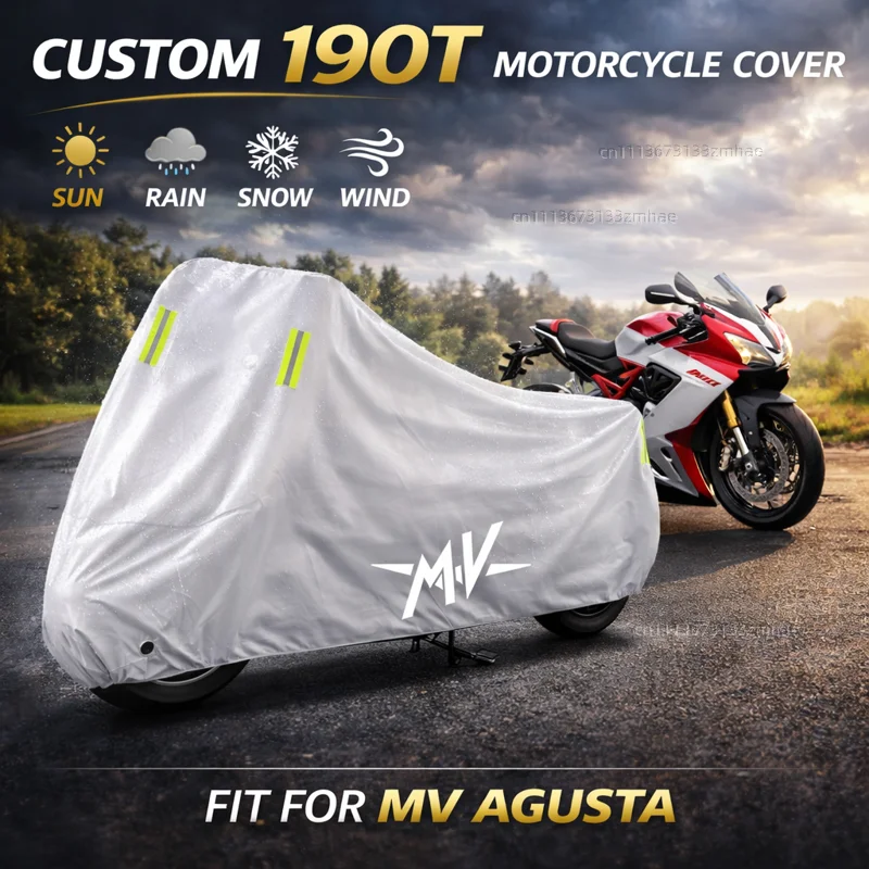 

For MV Agusta 675 800 Brutale 800 1000 Turismo Veloce RC Motorcycle Cover Waterproof Heavy Duty Outdoor Rain Dust Sun Protector
