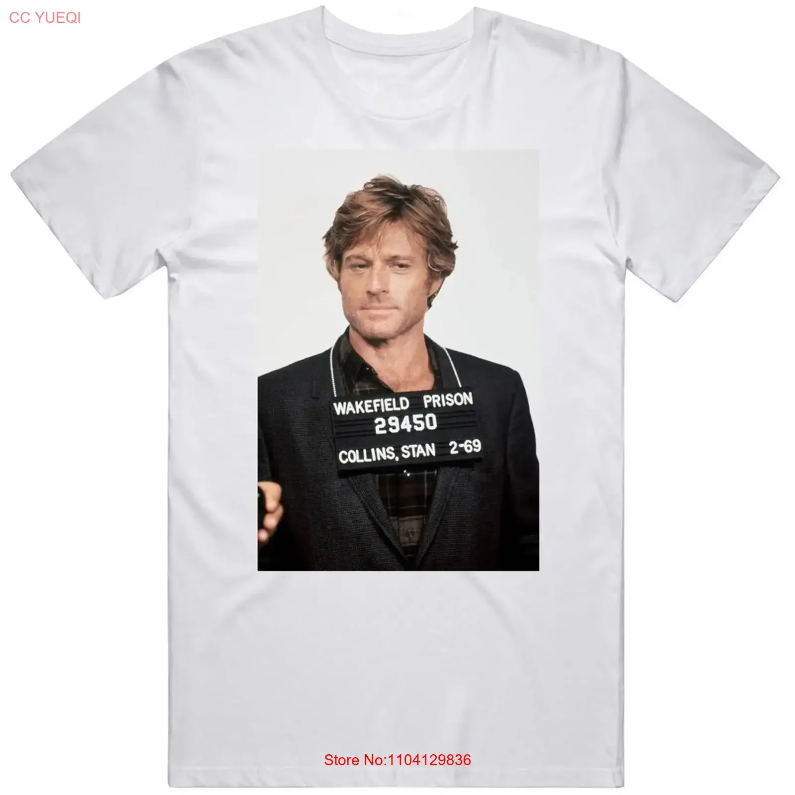 Robert Redford Mug Shot Popular Actor Director Fan Tanktop Vintage Cotton T Shirt Cl vintage Washed Comfortable Slightly Soft
