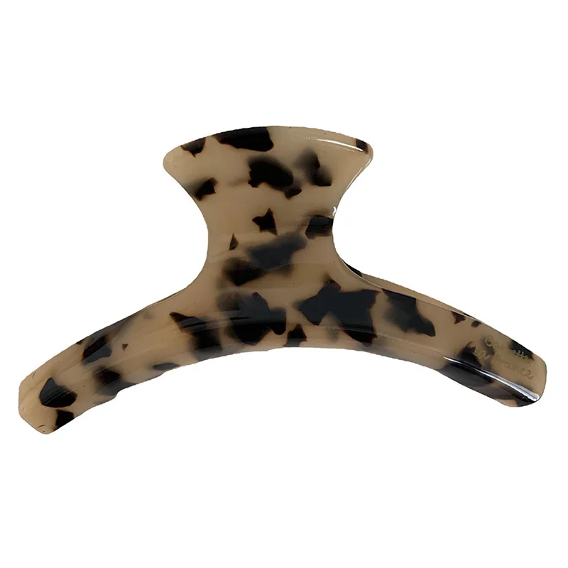 Pinza de pelo de acetato coreano para mujer, pinzas de agarre de pelo de leopardo grandes, horquilla de temperamento, Clip de tiburón, accesorios