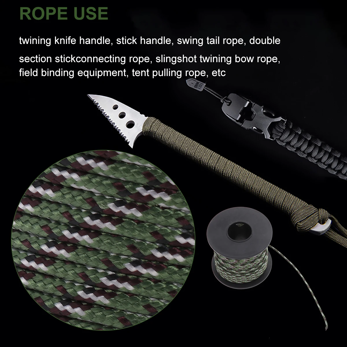 

31M 2.1mm Outdoor Use Reflective Rope Tent Fixed Rope Bright Color Clothesline Rope for Hiking Camping (Green)