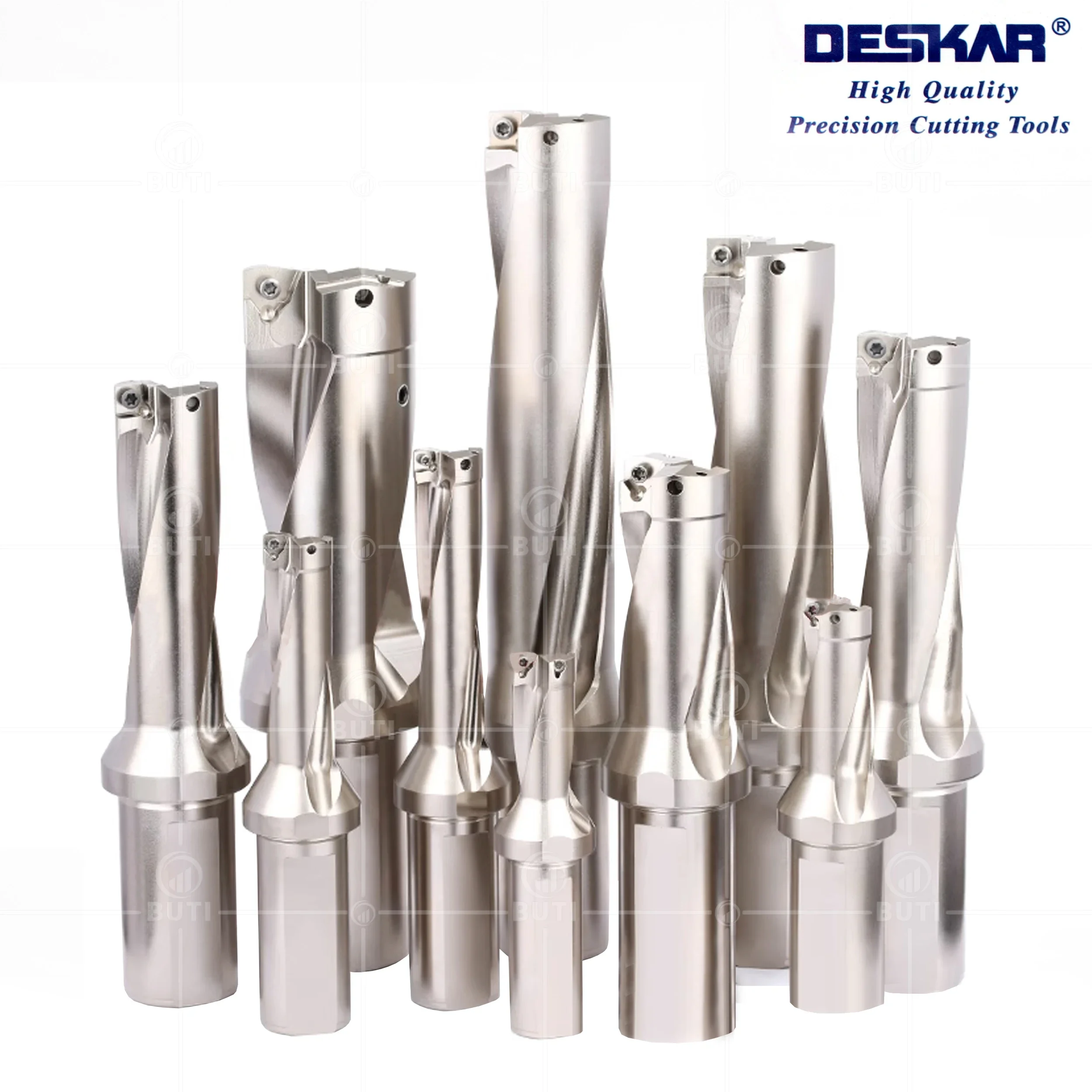 DESKAR 100% Original 2D U-Drill Tool Holder 46mm-49mm Indexable Depth Fast Drill Machinery CNC Lathe Drill Bit For WC Type Blade