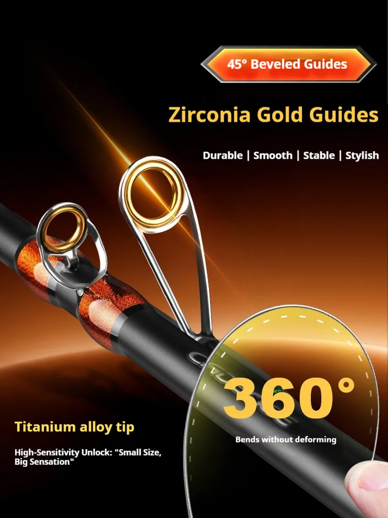 CADEMCE Spirit Serie Ultralight Telescopic Fishing Rod 8 Sections UL Fast Action Portable Mini Trout Spinning Rod For Freshwater - view 2