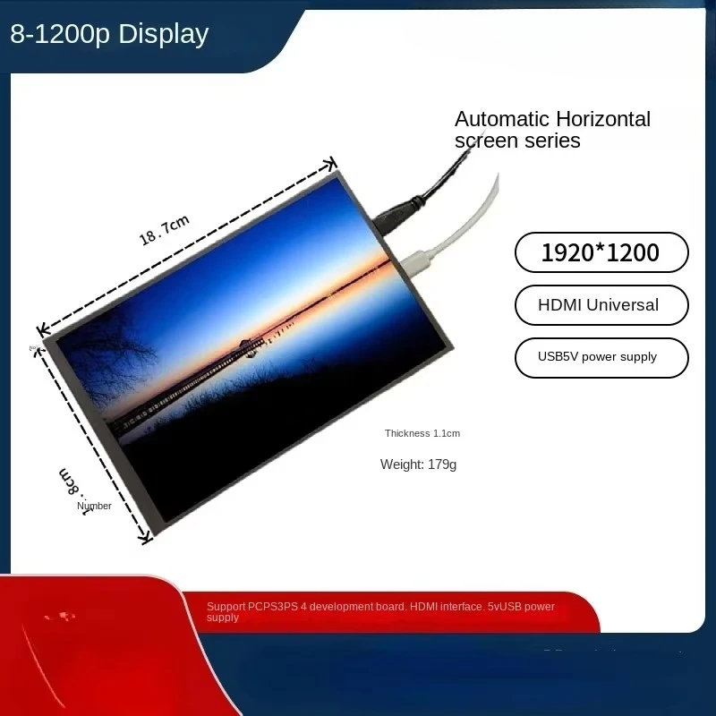 5.5인치, 7인치, 7.9인치, 8인치, 8.9인치 2K HD 미니 모니터, HDMI 서브 화면, DIY 확장용