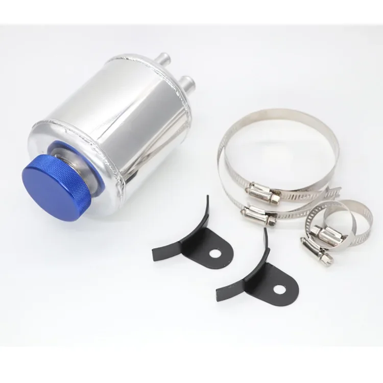 High Performance Silver JDM Aluminum Racing Power Steering Fluid Reservoir Tank Clamps