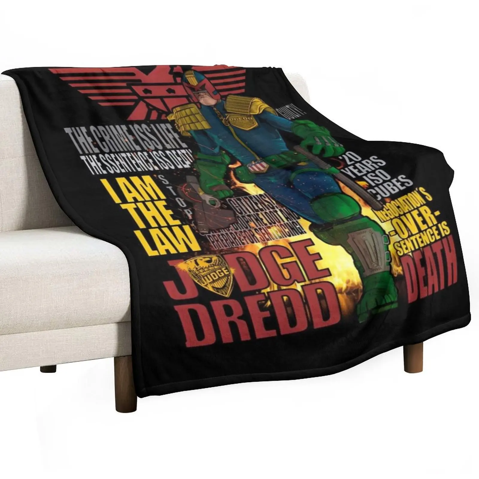 Judge Dredd Throw Blanket Summer Travel Comforter Tourist For Sofa Thin Beach Blankets