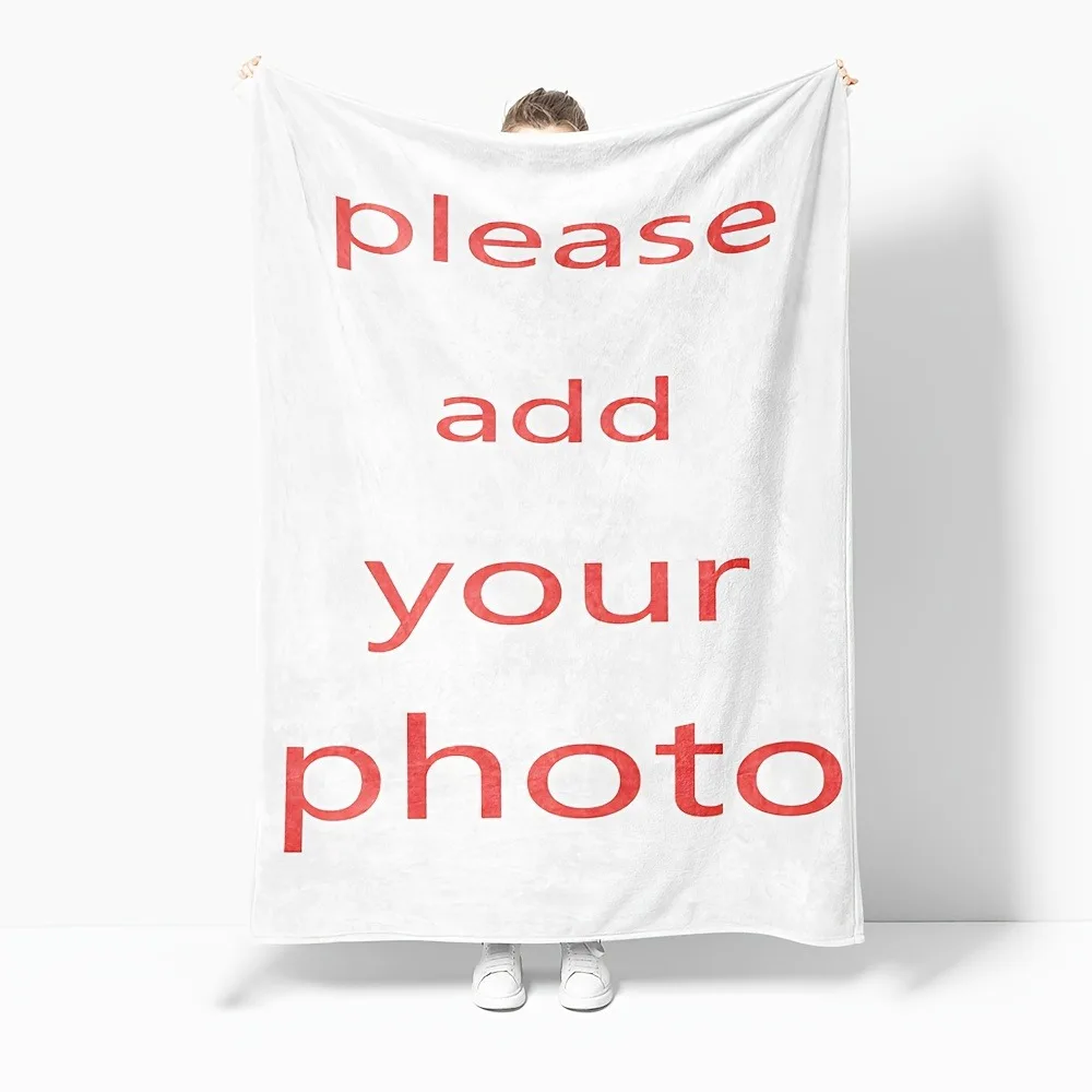 

1PC Custom Photo Blanket Soft All-Season Throw, Pet Memorial Gift, Perfect for Couples, Families, Office, Dorm, Camping