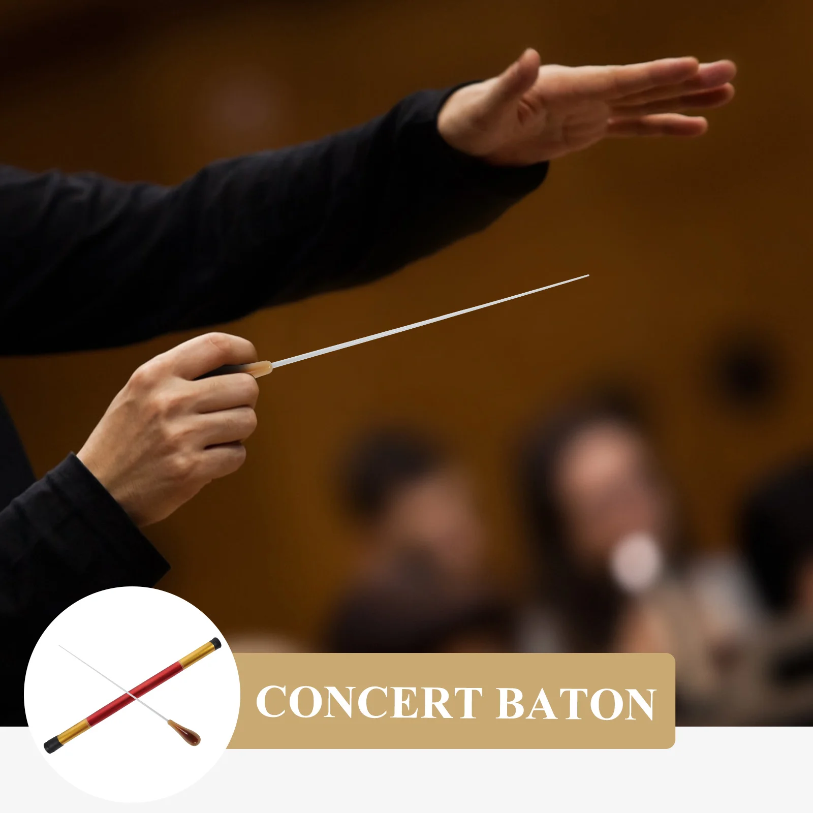 

High Hardness Metal Conductor Baton With Storage Cylinder Green Color Perfect For Concerts Orchestras And Band Leaders