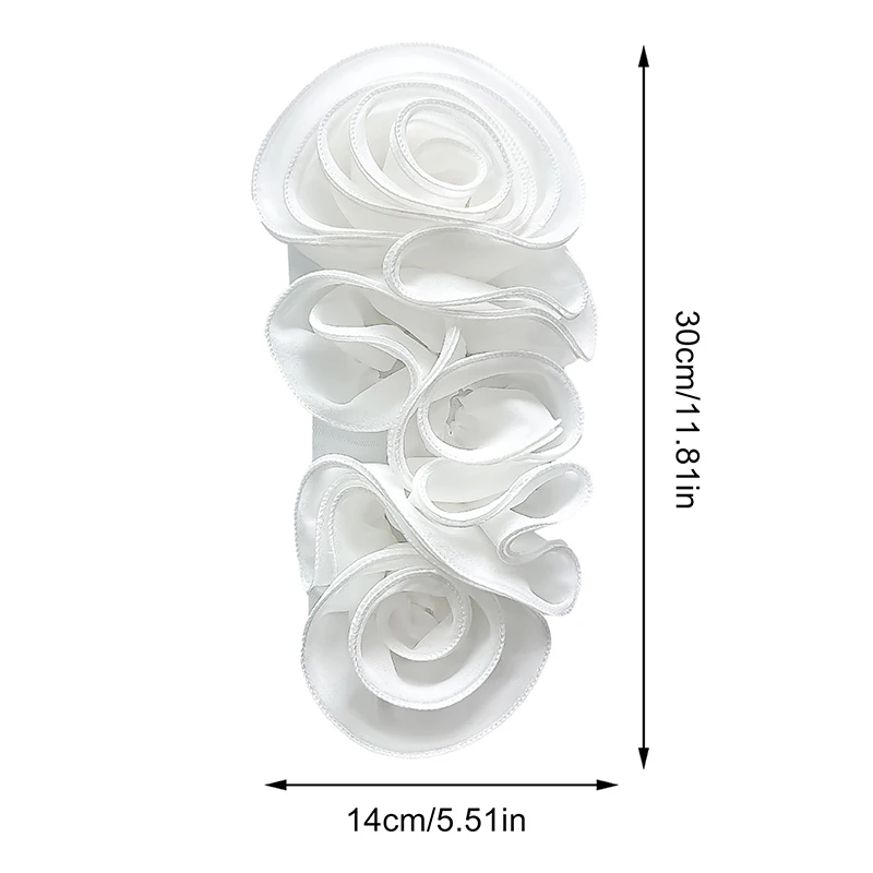1 Pcs Black And White Pleated Lace Lace Mesh Flower Patch Handmade DIY Clothing Corsage Sewing Applique Accessories