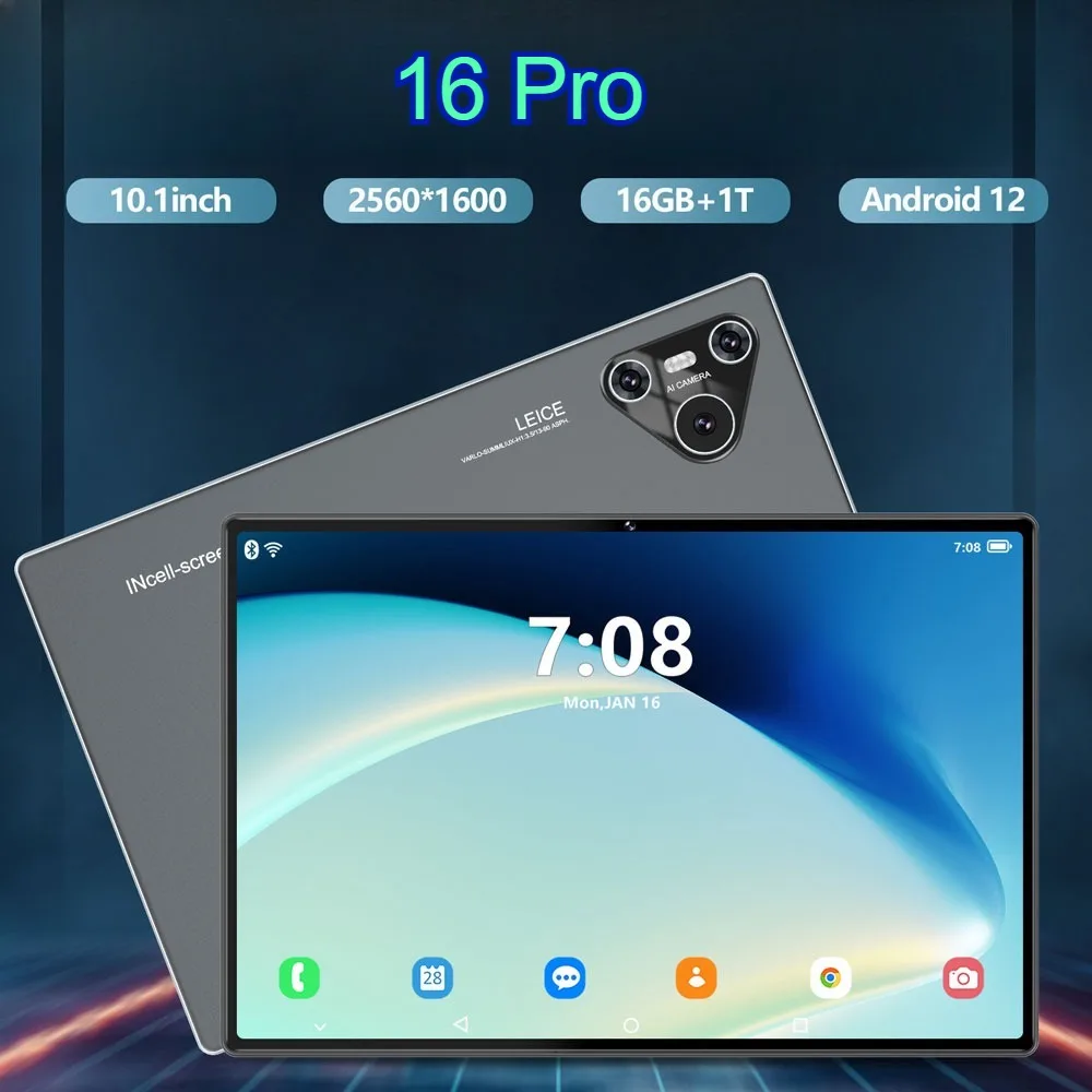 جديد 16 برو اللوحي 10.1 بوصة المزدوج سيم بطاقة الإصدار العالمي 10000mAh بطارية اللوحي 16GB + 1 تيرا بايت أقراص للأطفال أطفال تبويب أندرويد
