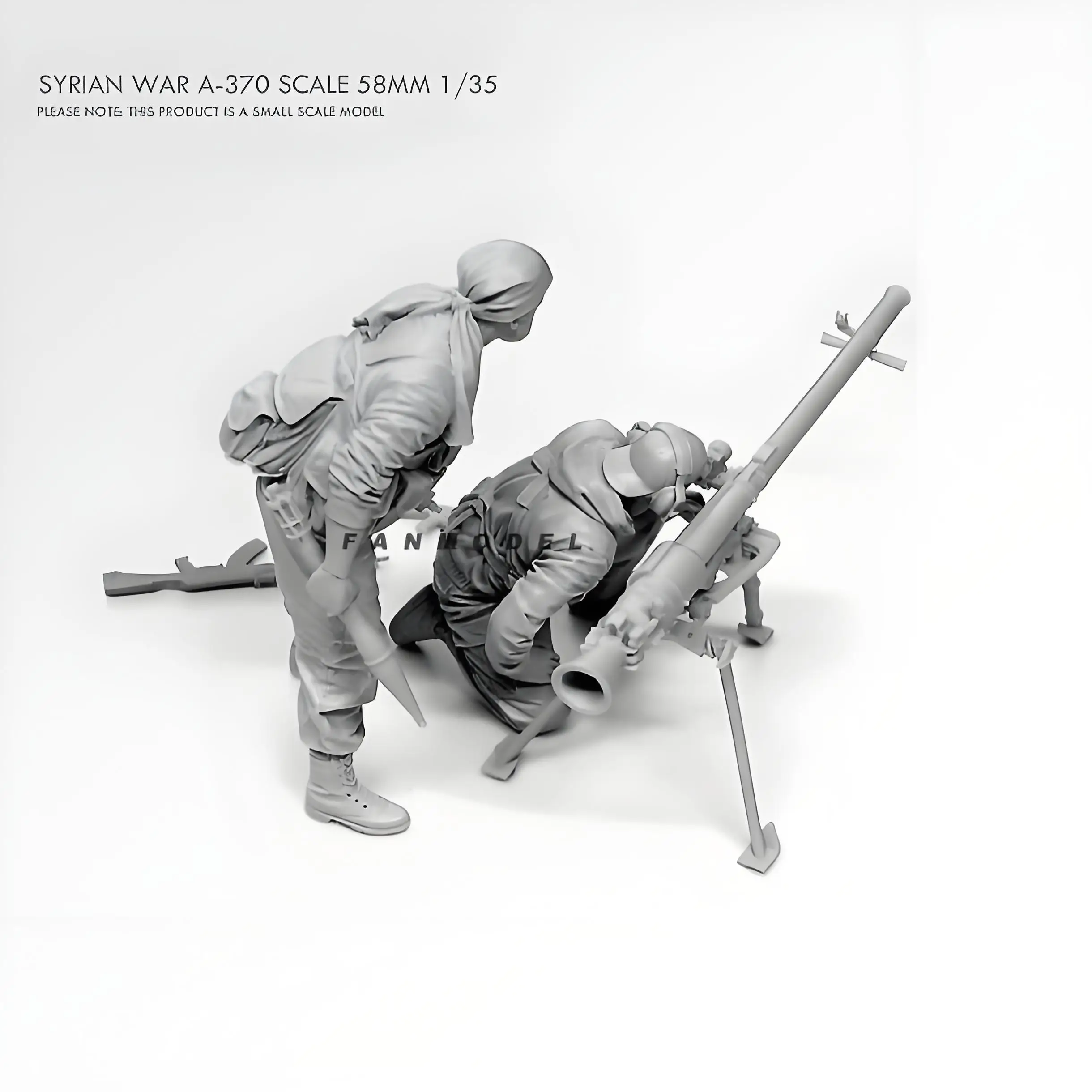 1/35 Model z żywicy Przeciwtank Wyrzutnia rakiet Afganistan Antyamerykańska Guerrilla Żywica 2 Żołnierze niezmontowany i niepomalowany zestaw