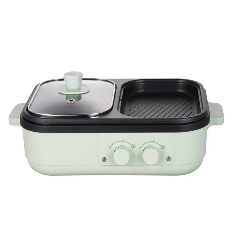 Electric shabu integrated pot Household multifunctional cooking pot electric roasting pot electric roasting oven