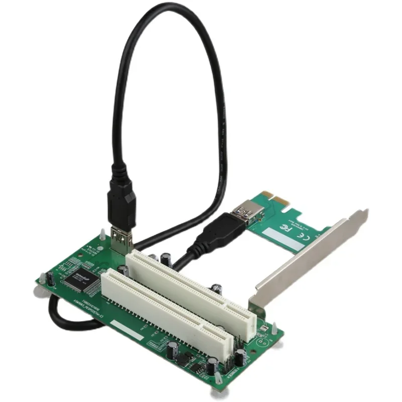 

PCI-e to PCI adapter card PCIe to dual PCi slot expansion card supports data acquisition card, gold tax card