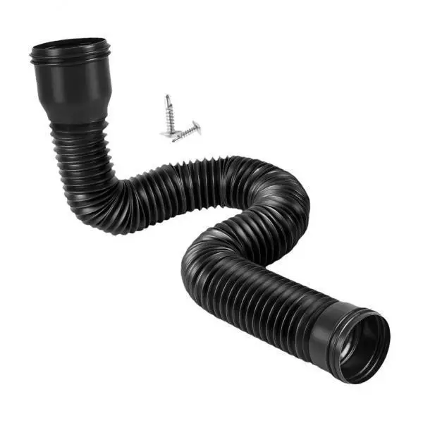 Adjustable Downspout Extension Flexible Plastic Drainage Tube for Rain Gutter Water Flow Management