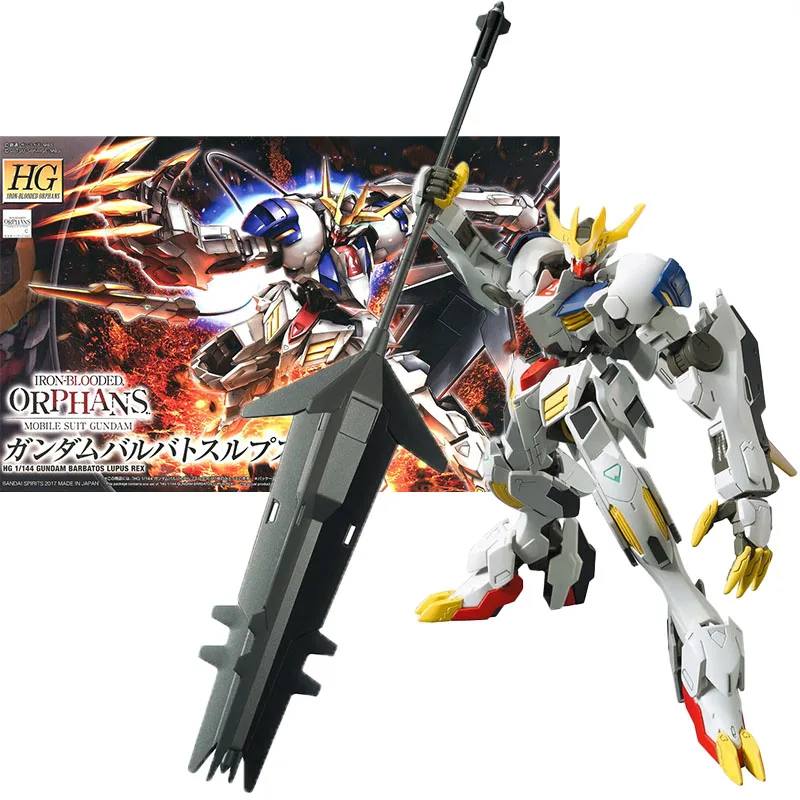 Bandai Genuine Figure Gundam Model Kit Anime Figures HG IBO 1/144 Gundam Barbatos Lupus Rex Collection Gunpla Action Figure Toys