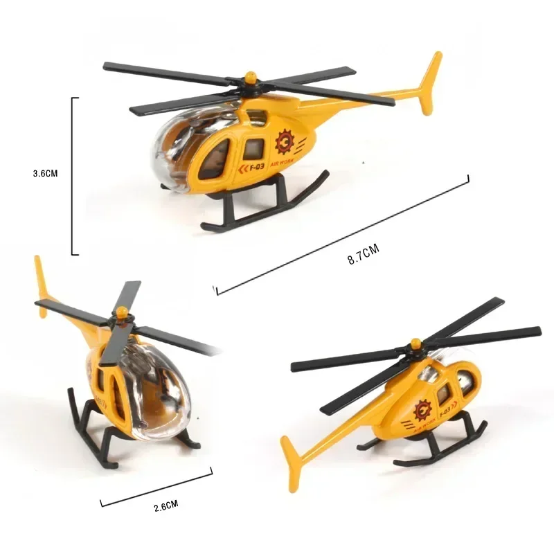 1PCS Children's Simulation Helicopter Toy Alloy Mini Aircraft Model Military Fighter Aircraft Ornaments Boy Toy Christmas Gift