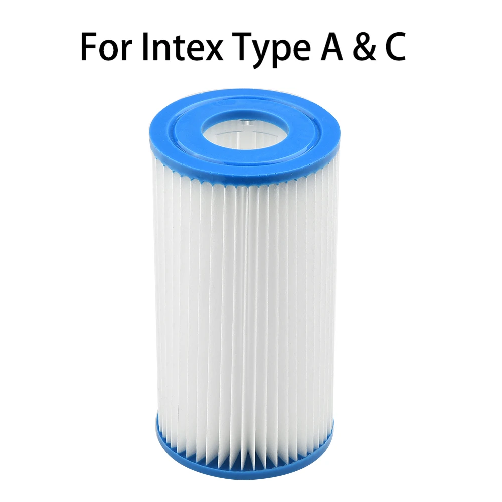 Pool Filter Cartridge for Intex Type A and Type C Filter Pumps Fits Models 58603 58604 56637 56638 56635 56636 PET Material