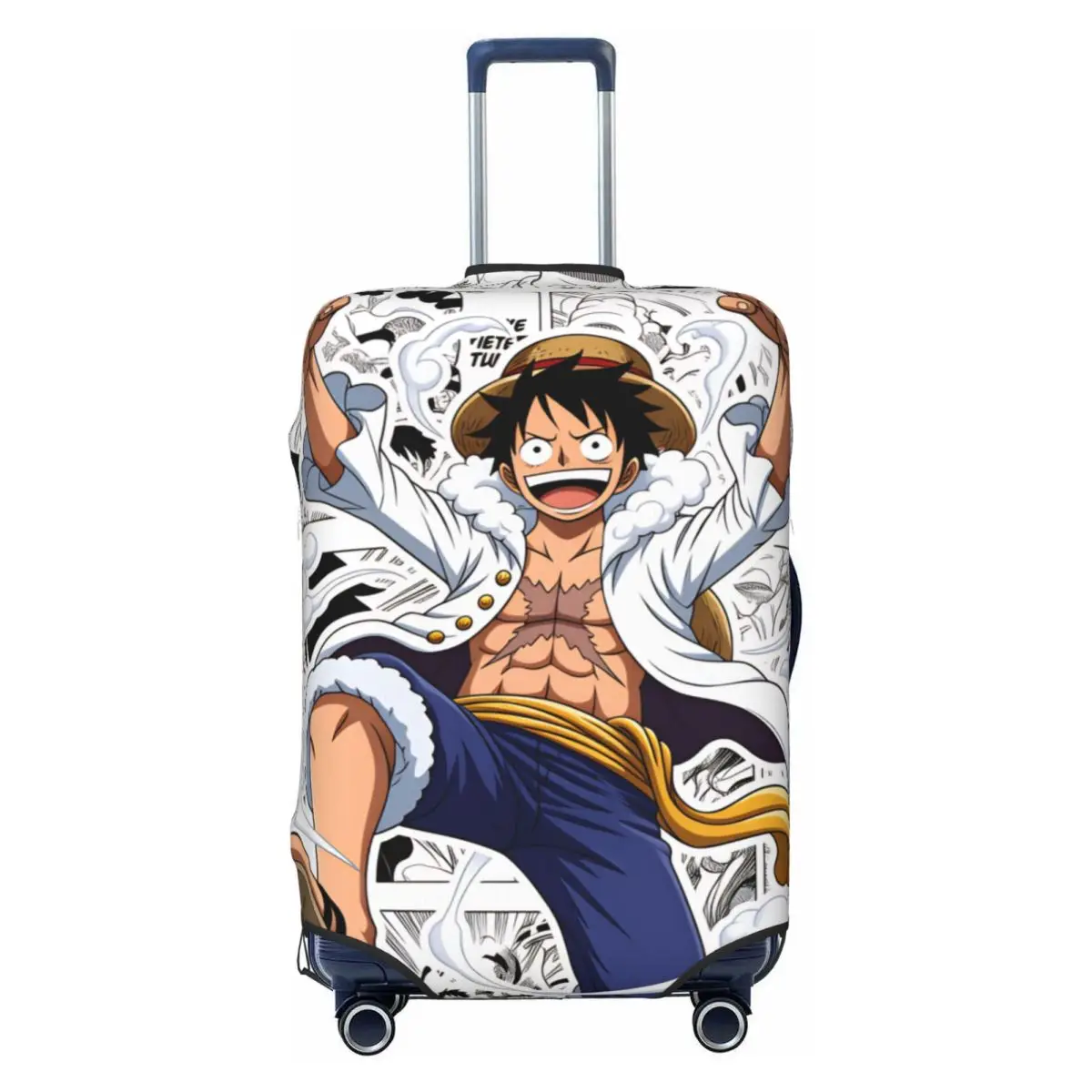 Maßgefertigter Niedlicher One Piece Gepäckkoffer-Schutz Waschbare Anime Klassische Manga Film Reisekoffer-Abdeckungen