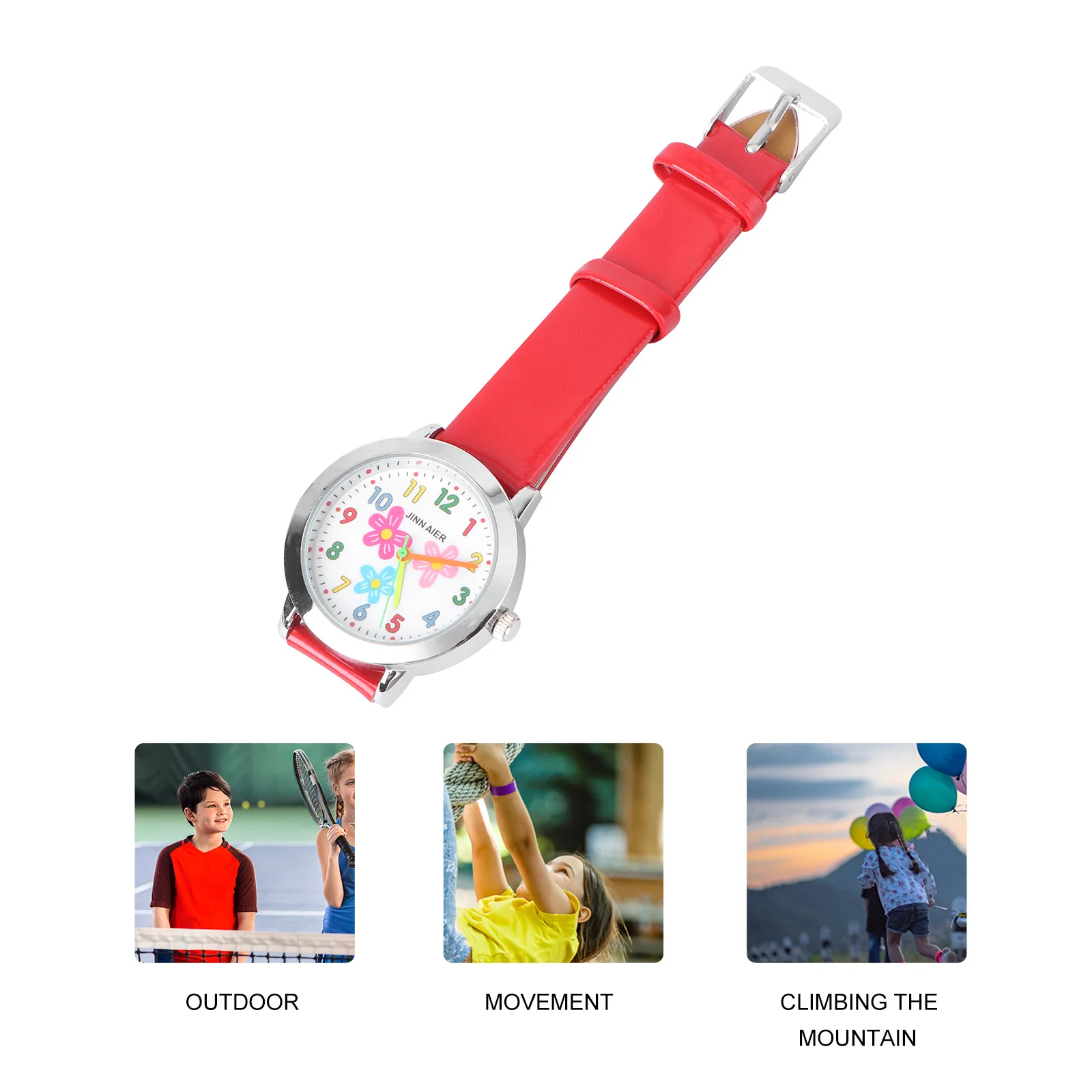 

Watch Flower Pattern Creative Quartz Watch Comfortable Strap Durable Lovely Birthday Gift for Students