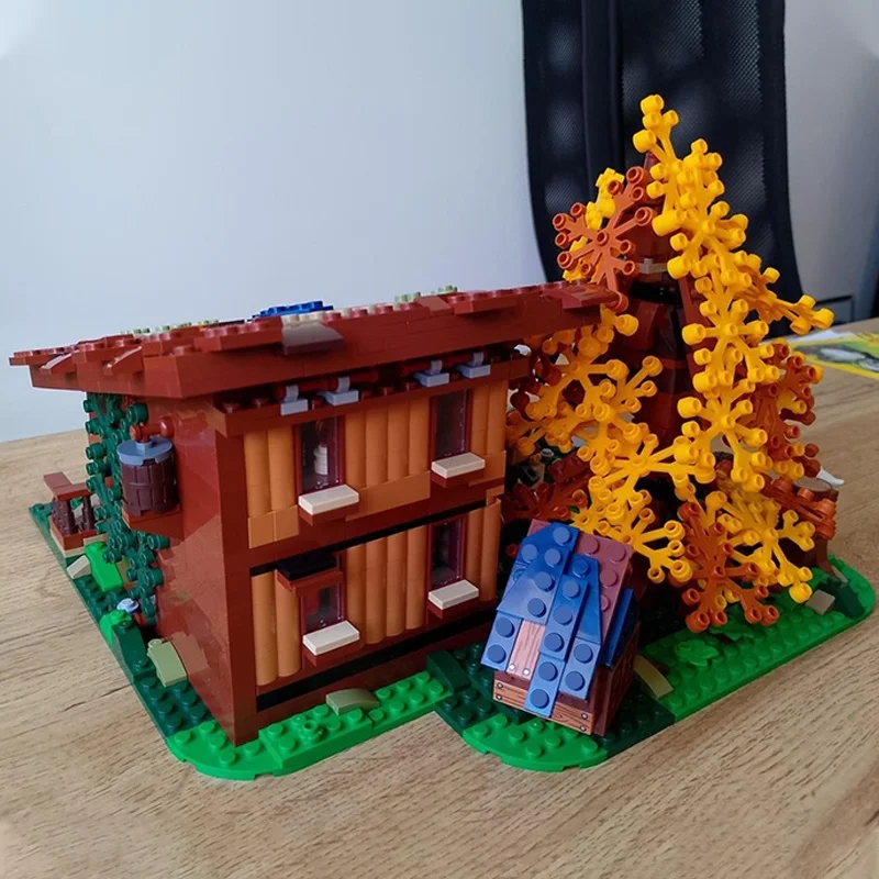 1729 قطعة MOC أفكار منزل التنوب ونماذج بناء هدية الكريسماس كتل العمارة لتقوم بها بنفسك لعبة فكرة إبداعية عيد ميلاد الاطفال #5
