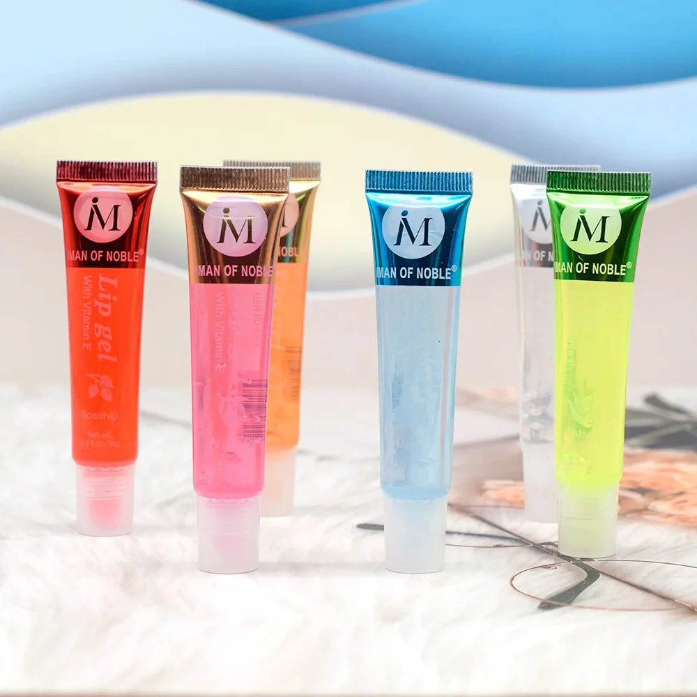 36pcs Fruit Flavor Lip Gloss Set Clear Vitamin E Moisturizing Lip Gloss Women Girls Lip Oil Kawaii Lips Makeup Wholesale