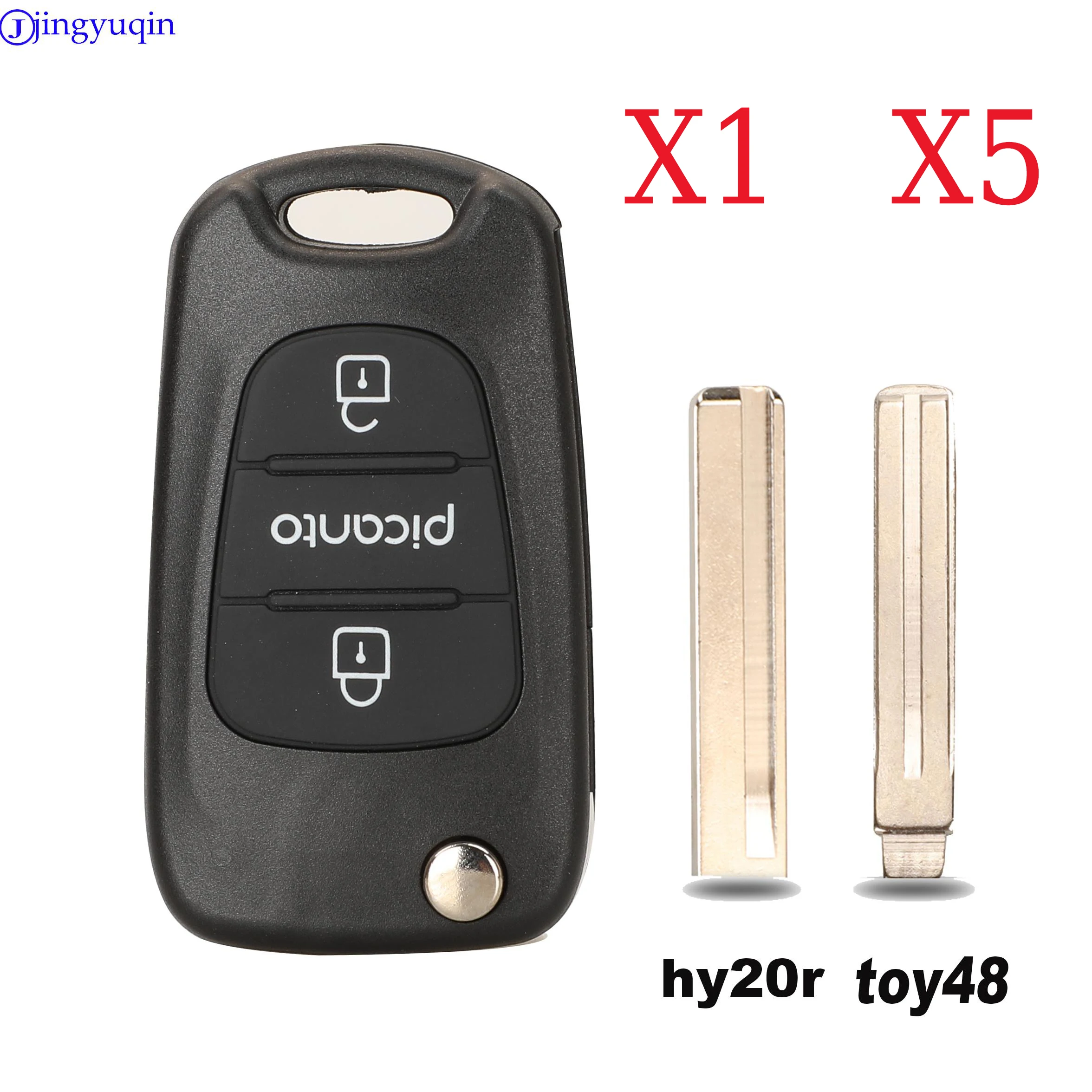 

Чехол-накладка для выкидного ключа Jingyuqin X1 X5 для Kia Rio 3, Picanto, Ceed, Cerato, Sportage, K2, K3, K5, Soul, Morning