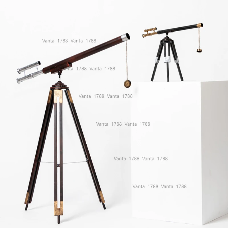 

Iron Tripod Telescope Office Decorative Ornaments Model Room Window Display Props