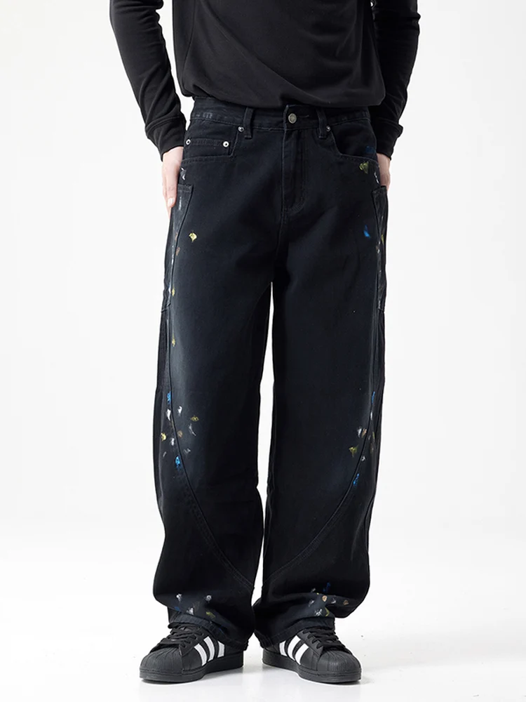 

Bla Armada 2025 Autumn New Loose Casual fiti Denim Pants Men's mid Waist Cotton Breathable Wear Resistant Loose Fit