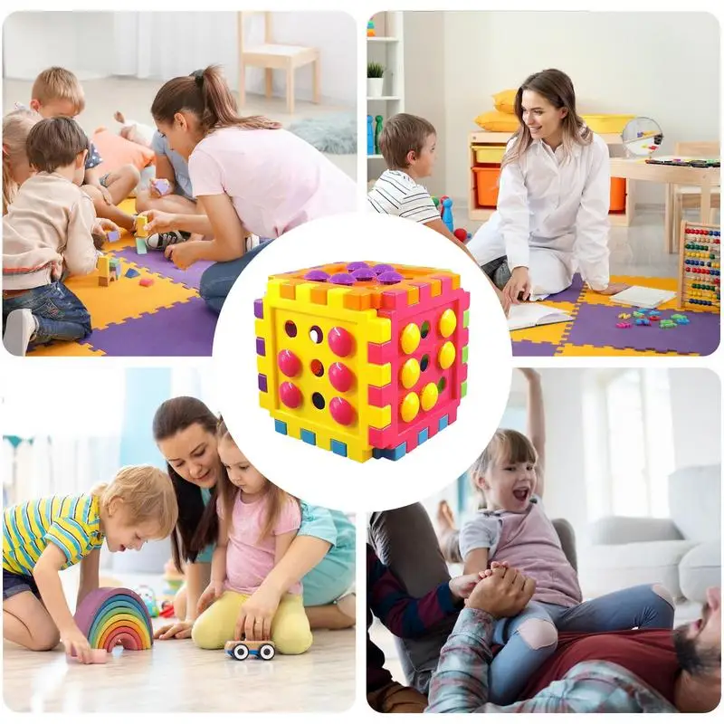 Peg Board Für Kinder Pilz Nägel Pegboard Baustein Spielzeug Frühen Lernen Pädagogisches Spielzeug Kleinkind Spiele Montage Würfel Für