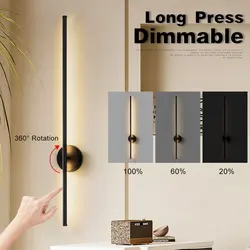 Lamp Body Touch Schakelaar Dimbare Led Wandlampen Wandlampen Voor Slaapkamer Gangpad Moderne 360 ° Draaibare Led Wandverlichting