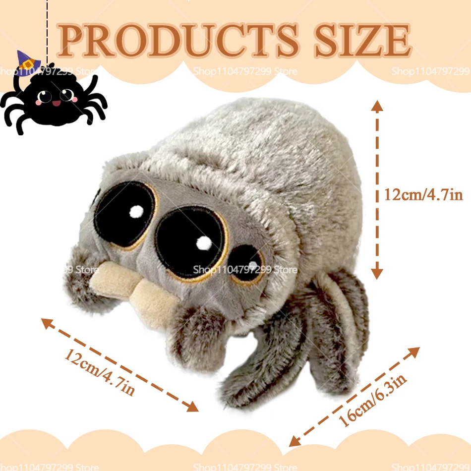 ตุ๊กตาแมงมุมน้อยน่ารัก ของเล่นตุ๊กตาผ้ากำมะหยี่นุ่ม ตุ๊กตาสัตว์การ์ตูนจากภาพยนตร์ ของเล่นตุ๊กตาเด็ก ของขวัญวันเกิด/คริสต์มาส