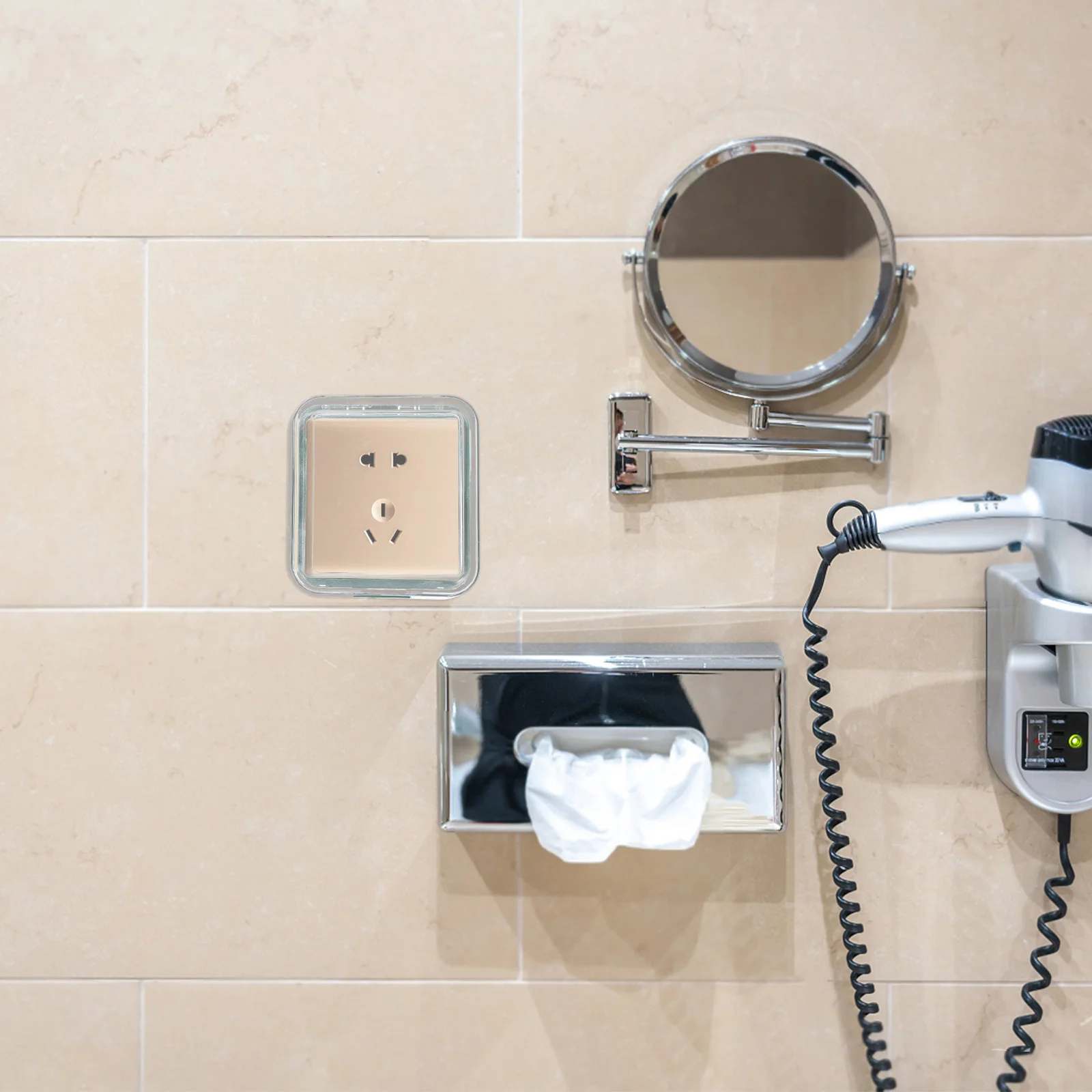 أغطية مخرج مقاومة للأطفال، واقيات قابس أمان مقاومة للماء، سهلة التركيب للمنزل والمكتب، مقبس الحائط، غطاء المطر المقاوم للأطفال #6