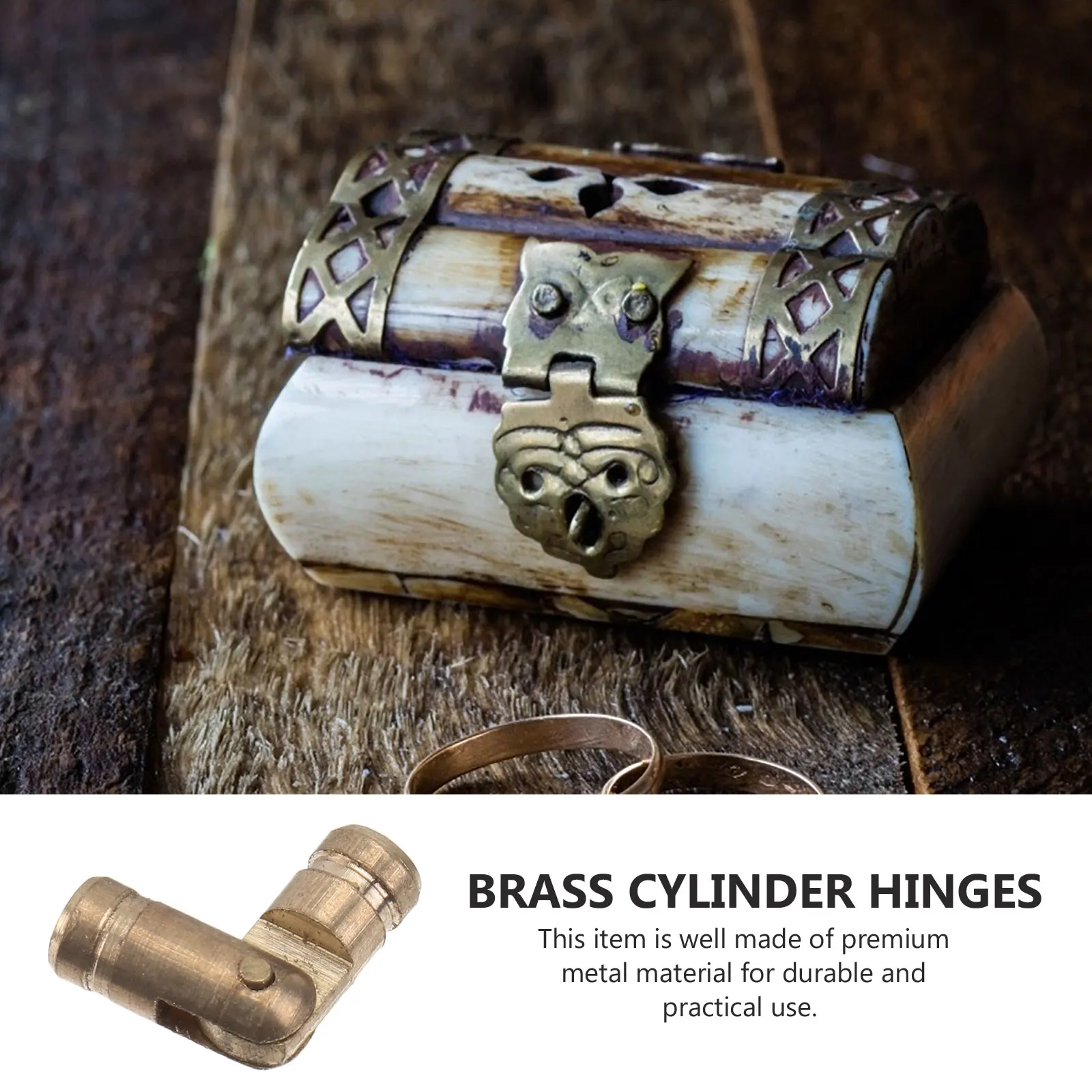 

50pcs Brass Hinge Cabinet Hardware Cylindrical Closet Mini Self Closing Spring Automatic Smooth Mute Jewel Case