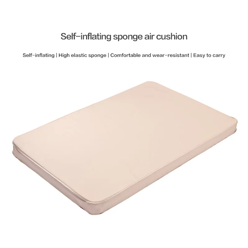 Ultralight portable outdoor camping thickened single double air sponge bed Self-inflating folding mattress camping sleeping pad