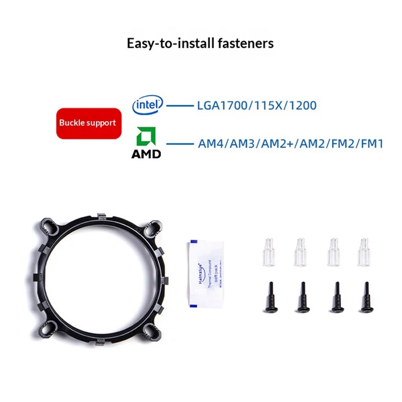 PowerTrain مدرعة DL120Q مبرد وحدة المعالجة المركزية تحت الضغط لمروحة الإطار الرئيسي للكمبيوتر المكتبي 115X/1200/1700/AM4/AM3/AM2/FM2/FM1